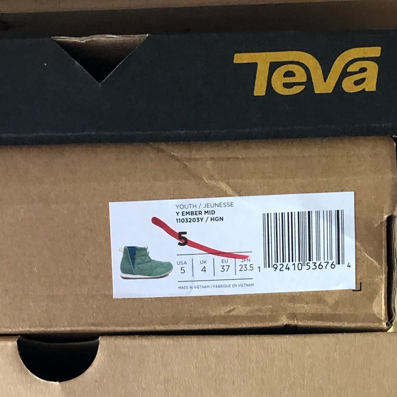 Teva Ember Mid Helix Green Quilted Shoe 🌈🛸 - Picture 7 of 11